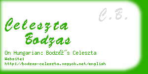 celeszta bodzas business card